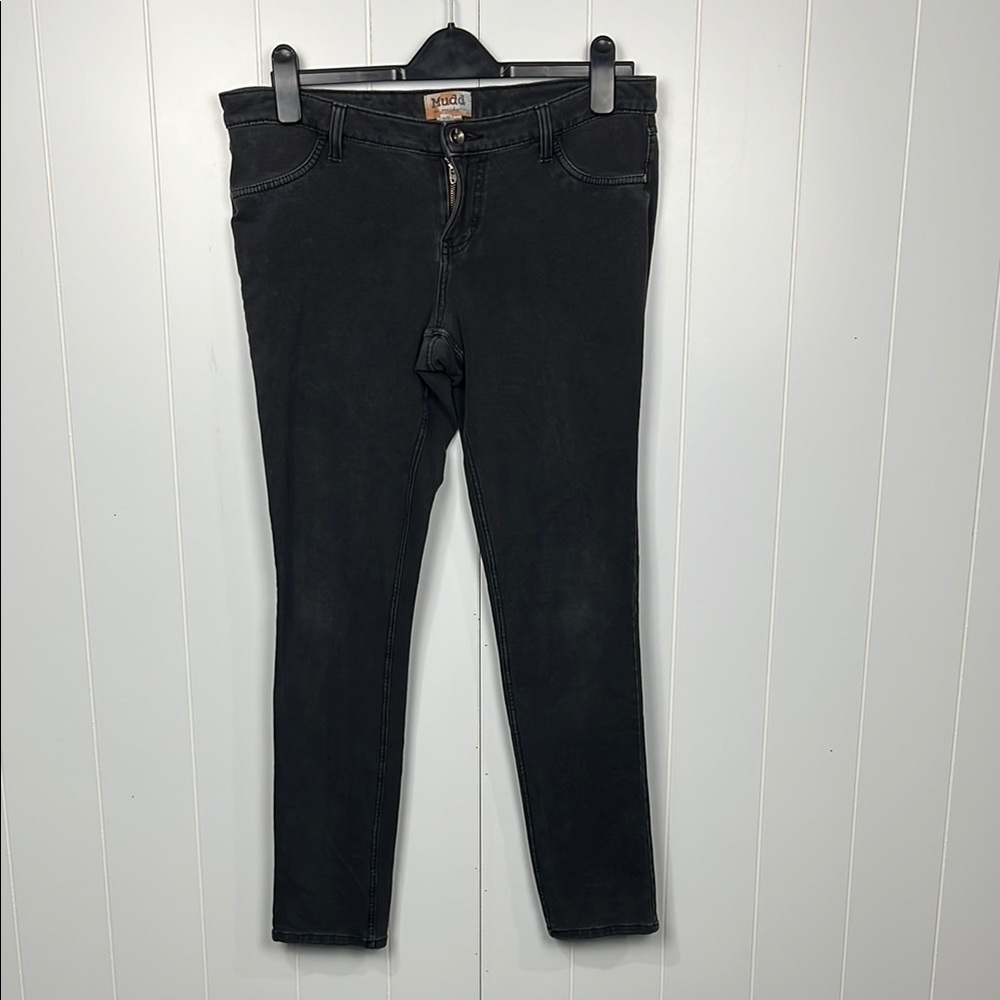 Mudd Womens Jeans 13 Black Skinny Back Pockets Zip/Button Fly Stretch Stylish